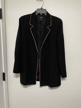 Eileen Fisher Silk Crepe open front blazer suit jacket - Size Small - Rtl $328